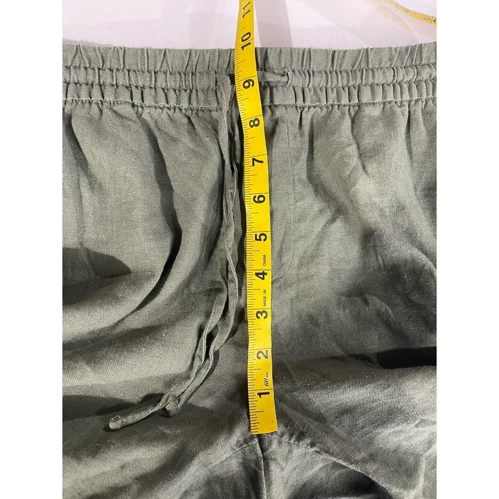 Banana Republic Women's Olive Green Linen Blend Cargo Drawstring Jogger Medium